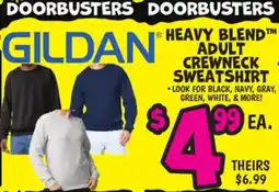 Ollie's GILDAN HEAVY BLEND ADULT CREWNECK SWEATSHIRT offer
