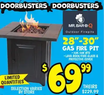 Ollie's Mr. Bar-B-Q 28-30 GAS FIRE PIT offer