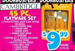 Ollie's CAMBRIDGE 45 PC. FLATWARE SET offer