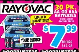 Ollie's AA OR AAA BATTERIES offer