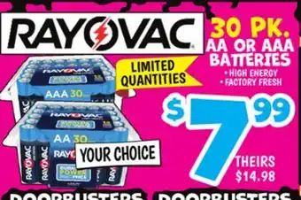 Ollie's AA OR AAA BATTERIES offer