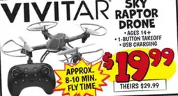 Ollie's VIVITAR SKY RAPTOR DRONE offer