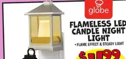 Ollie's Globe FLAMELESS LED CANDLE NIGHT LIGHT offer
