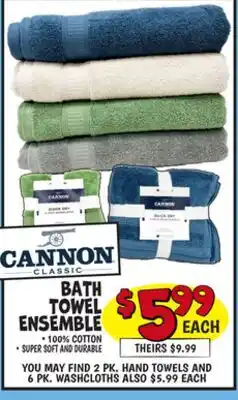 Ollie's BATH TOWEL ENSEMBLE offer