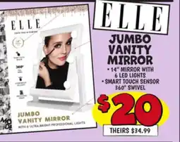Ollie's ELLE JUMBO VANITY MIRROR offer