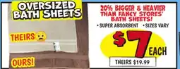 Ollie's Oversized Bath Sheets offer