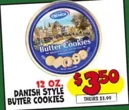 Ollie's 12 OZ. DANISH STYLE BUTTER COOKIES offer