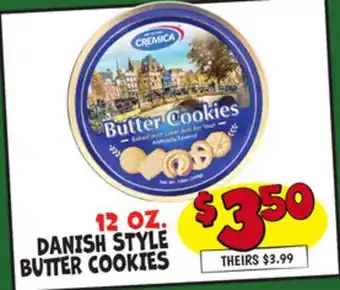 Ollie's 12 OZ. DANISH STYLE BUTTER COOKIES offer