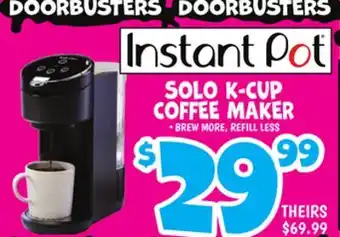 Ollie's INSTANT POT SOLO K-CUP COFFEE MAKER offer