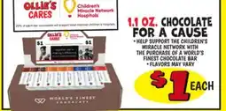 Ollie's CHOCOLATE FOR A CAUSE offer