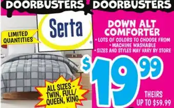 Ollie's DOWN ALT COMFORTER offer