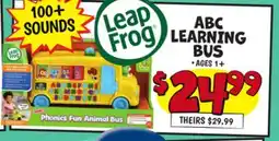 Ollie's LeapFrog ABC LEARNING BUS offer