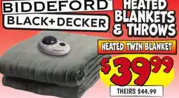 Ollie's HEATED TWIN BLANKET offer