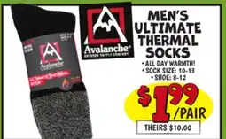 Ollie's MEN'S ULTIMATE THERMAL SOCKS offer