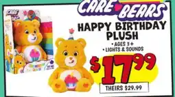 Ollie's Care Bears HAPPY BIRTHDAY PLUSH offer