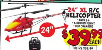 Ollie's 24 XL R/C HELICOPTER offer