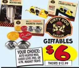Ollie's DIRTY DOG GARAGE GIFTABLES offer