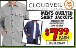 Ollie's MEN'S QUILTED SHIRT JACKETS offer