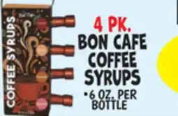 Ollie's 4 PK. BON CAFE COFFEE SYRUPS offer