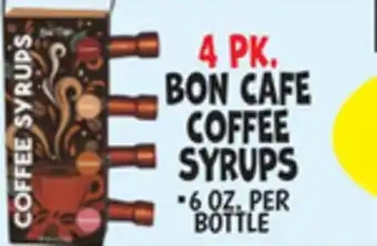 Ollie's 4 PK. BON CAFE COFFEE SYRUPS offer