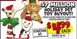 Ollie's HOLIDAY PET TOY BUYOUT! offer