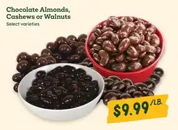 Sprouts Farmers Market Chocolate Almonds, Cashews or Walnuts offer