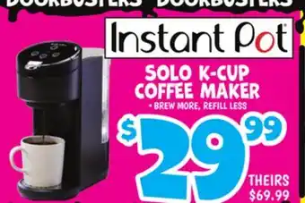 Ollie's SOLO K-CUP COFFEE MAKER offer