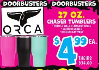 Ollie's ORCA 27 OZ. CHASER TUMBLERS offer