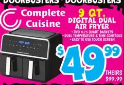 Ollie's 9 QT. DIGITAL DUAL AIR FRYER offer