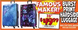 Ollie's BURST PRINT HARDSIDE LUGGAGE offer
