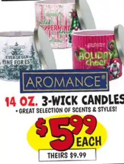 Ollie's 3-WICK CANDLES offer