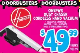 Ollie's ONEPWR DUST CHASER CORDLESS HAND VACUUM offer
