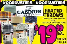 Ollie's CANNON HEATED THROWS offer