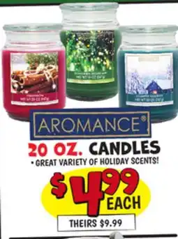 Ollie's AROMANCE 20 OZ. CANDLES offer