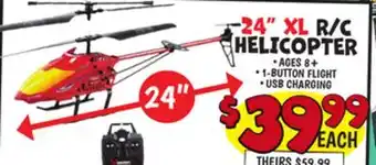 Ollie's R/C HELICOPTER offer