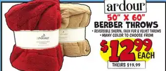 Ollie's 50 X 60 BERBER THROWS offer