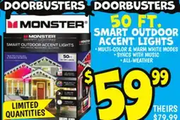 Ollie's MONSTER 50 FT. SMART OUTDOOR ACCENT LIGHTS offer