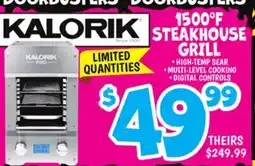 Ollie's KALORIK 1500°F STEAKHOUSE GRILL offer