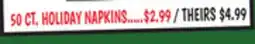 Ollie's 50 CT. HOLIDAY NAPKINS offer