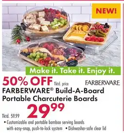 Boscov's FARBERWARE Build-A-Board Portable Charcuterie Boards offer