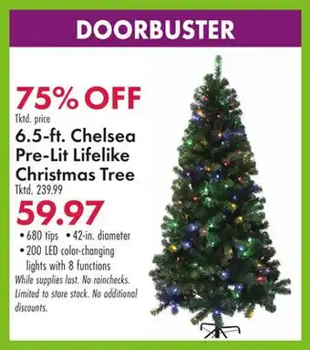 Boscov's 6.5-ft. Chelsea Pre-Lit Lifelike Christmas Tree offer