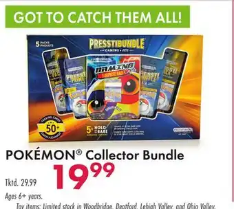 Boscov's POKÉMON Collector Bundle offer
