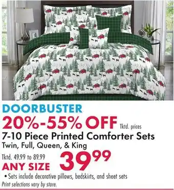 Boscov's 7-10 Piece Printed Comforter Sets offer
