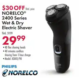 Boscov's NORELCO 2400 Series Wet & Dry Electric Shaver offer