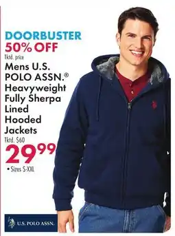 Boscov's Mens U.S POLO ASSN. Heavyweight Fully Sherpa Lined Hooded Jackets offer