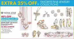 Boscov's NOVA STAR Lab Grown Diamond Jewelry offer