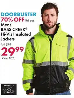 Boscov's Mens BASS CREEK Hi-Vis Insulated Jackets offer