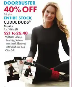 Boscov's ENTIRE CUDDL DUDS offer