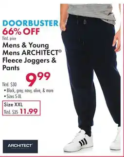 Boscov's Mens & Young Mens ARCHITECT Fleece Joggers & Pants offer