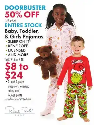 Boscov's Baby, Toddler, & Girls Pajamas offer